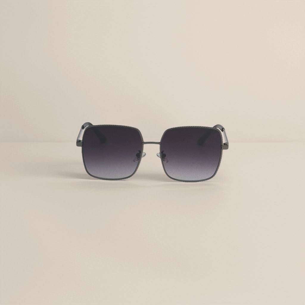 Silver-framed square sunglasses, fashionable UV-resistant polarized sunglasses Application Scenario