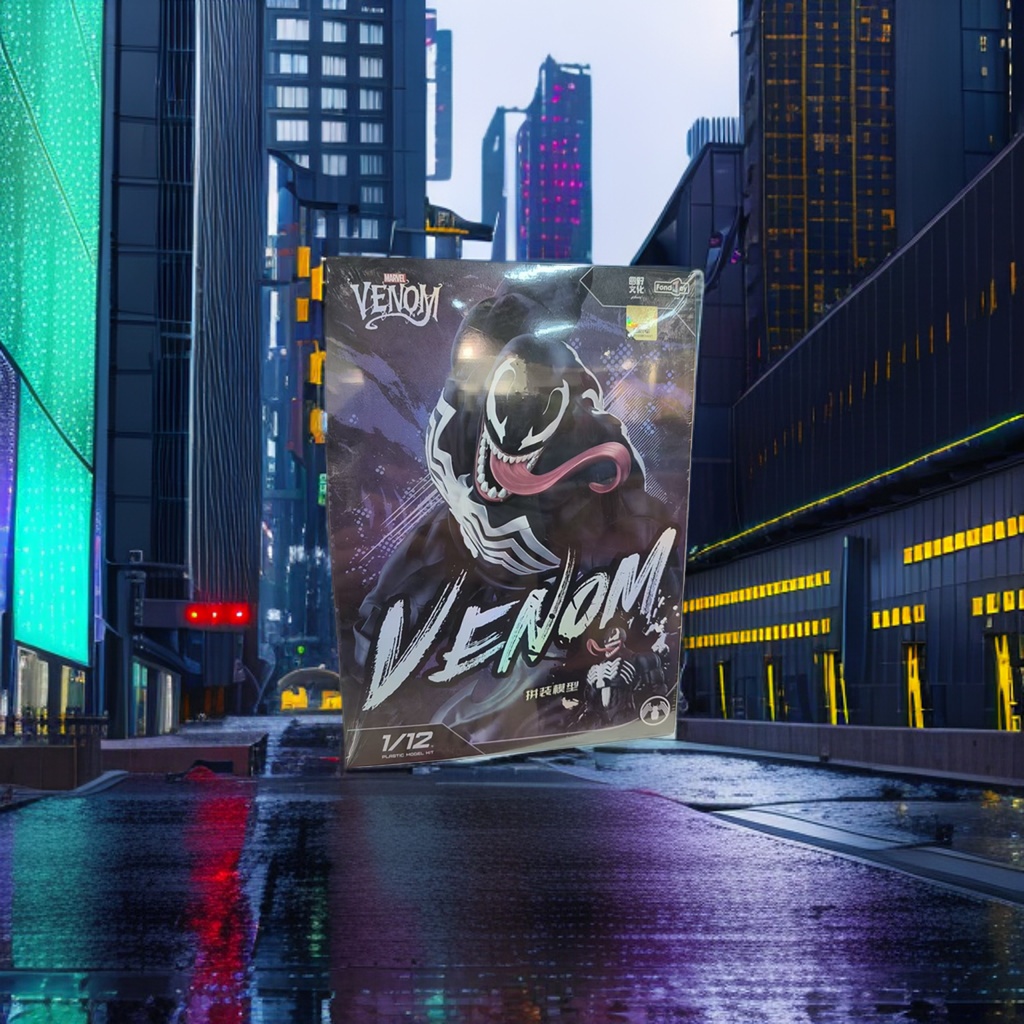 毒液1 12比例黑色包装盒拼装模型套件塑料 Venom