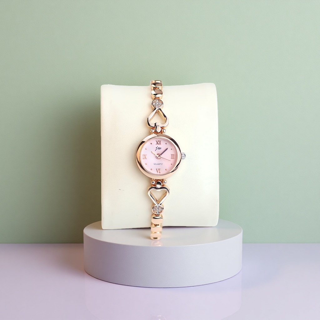 Oro rosa corazón decorado reloj de mujer Application Scenario