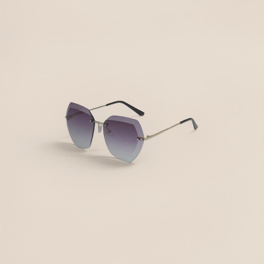 Purple gradient lens frameless sunglasses are fashionable, lightweight and UV-resistant, suitable for both men and women Application Scenario