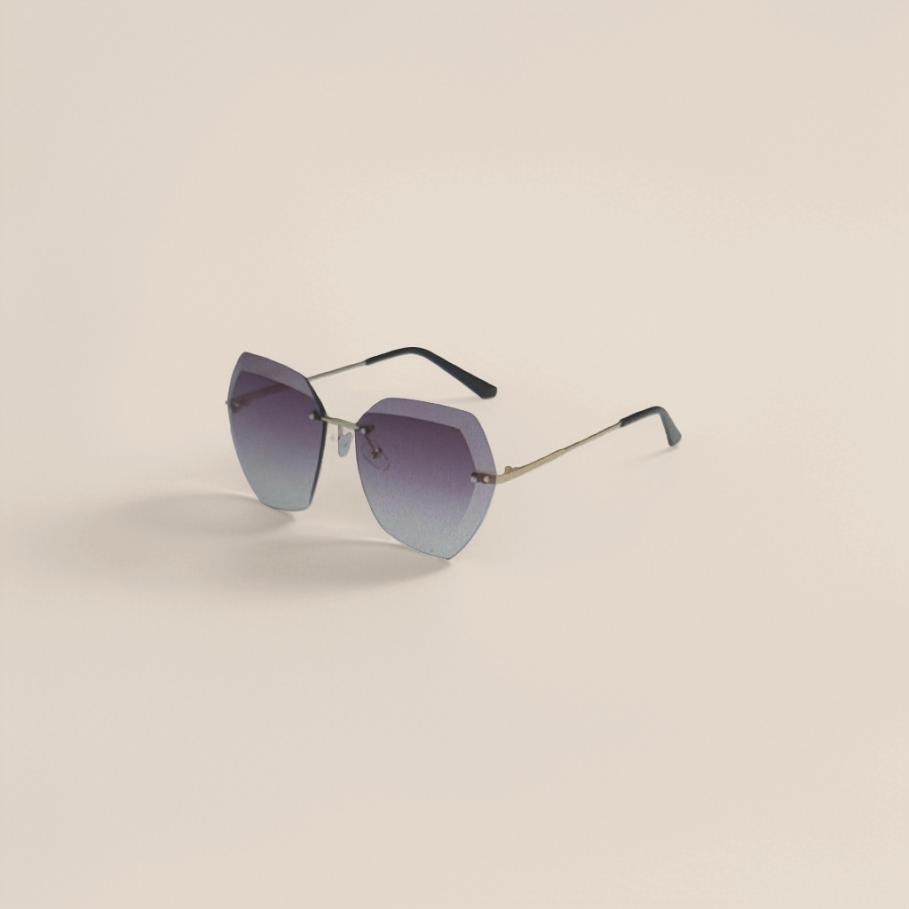 Purple gradient lens frameless sunglasses are fashionable, lightweight and UV-resistant, suitable for both men and women