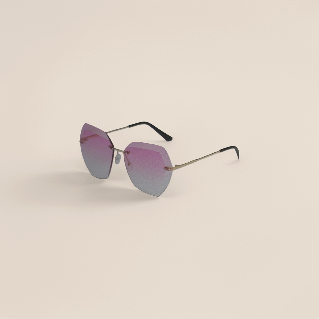 Pink gradient lens frameless sunglasses are fashionable, lightweight and UV-resistant, suitable for both men and women