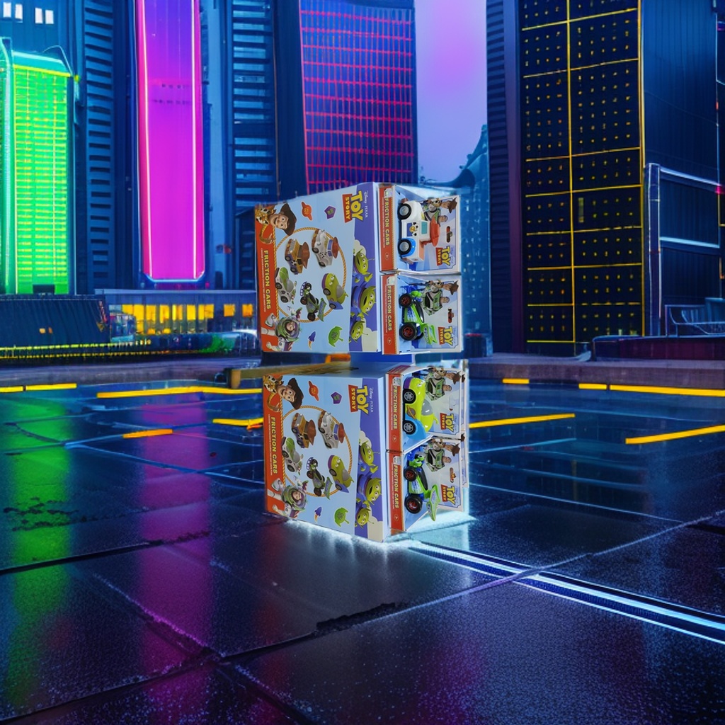 彩色玩具包装盒+细节图