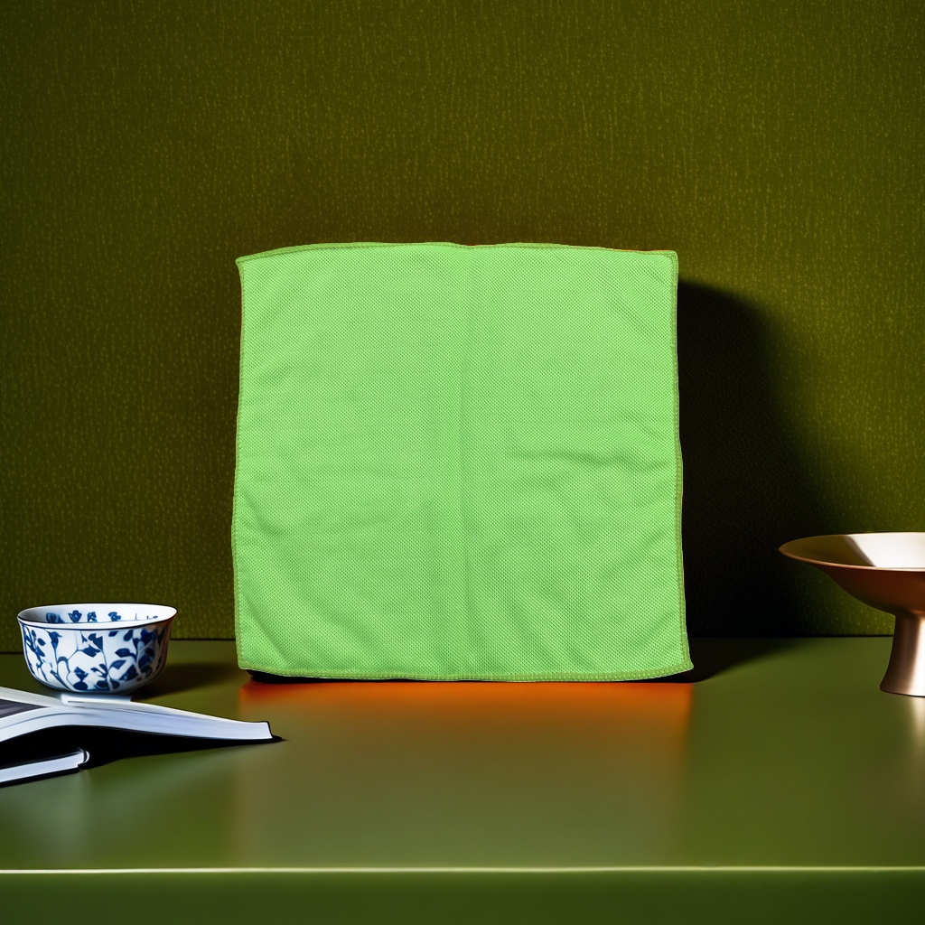 Green pure cotton absorbent towel for home use, soft, skin-friendly and quick-drying Application Scenario