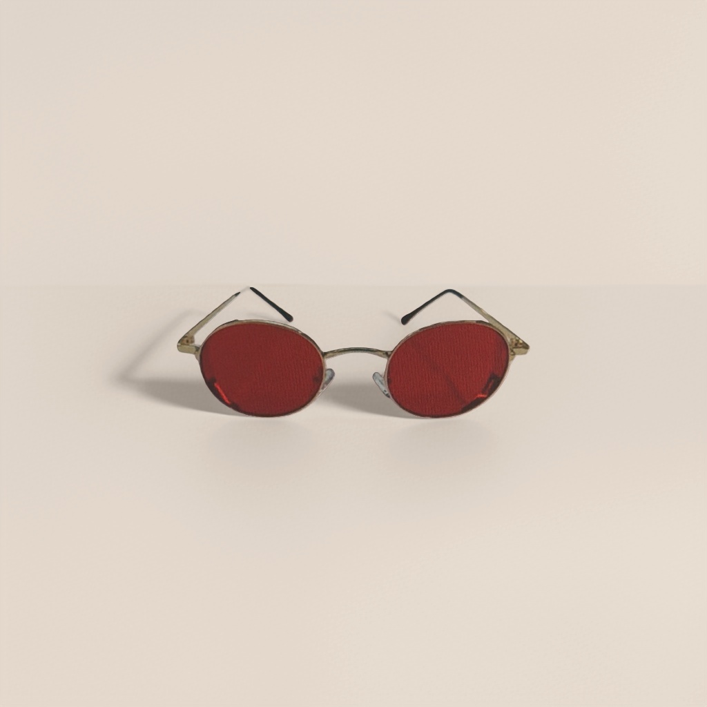 Fashionable UV-resistant polarized sunglasses with golden frames and red lenses Application Scenario