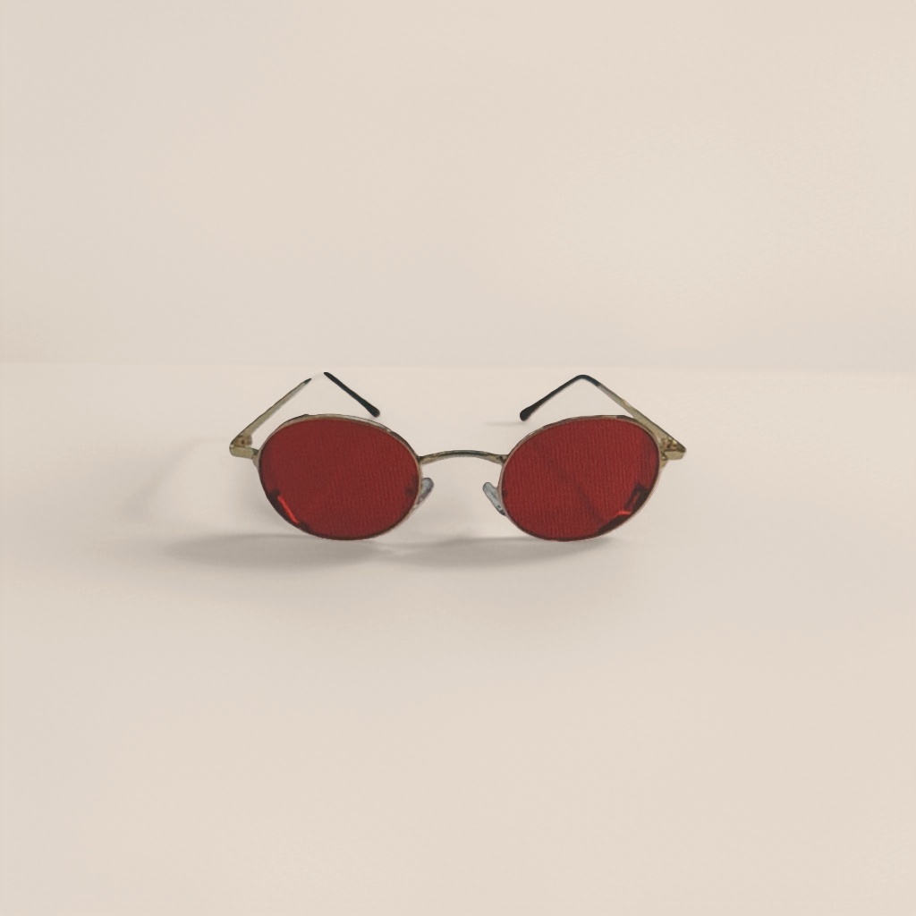 Fashionable UV-resistant polarized sunglasses with golden frames and red lenses Specification image