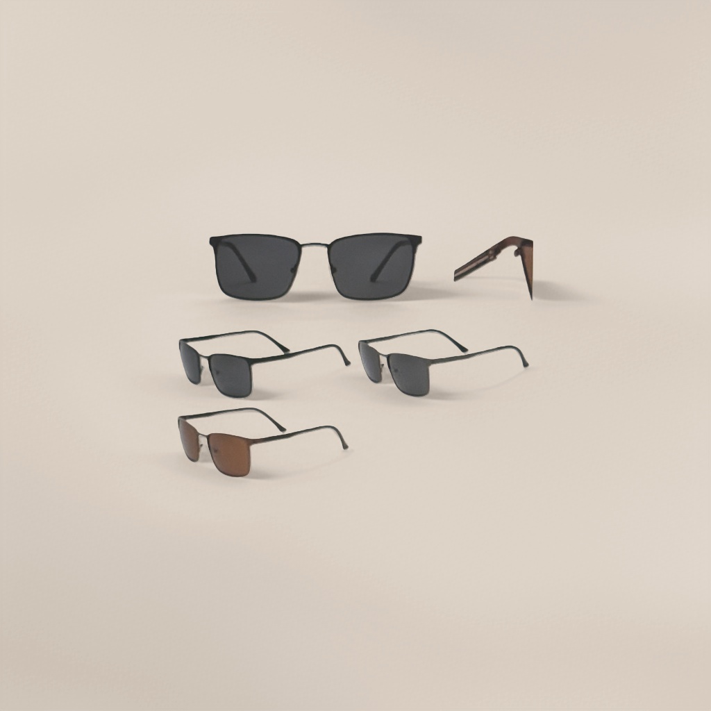 Black metal-framed sunglasses, fashionable UV-resistant polarized sunglasses Application Scenario
