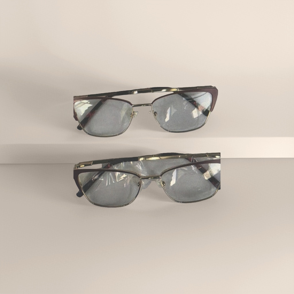 Brown metal-framed glasses, fashionable, light and anti-slip nose pads, full-frame optical frames Application Scenario