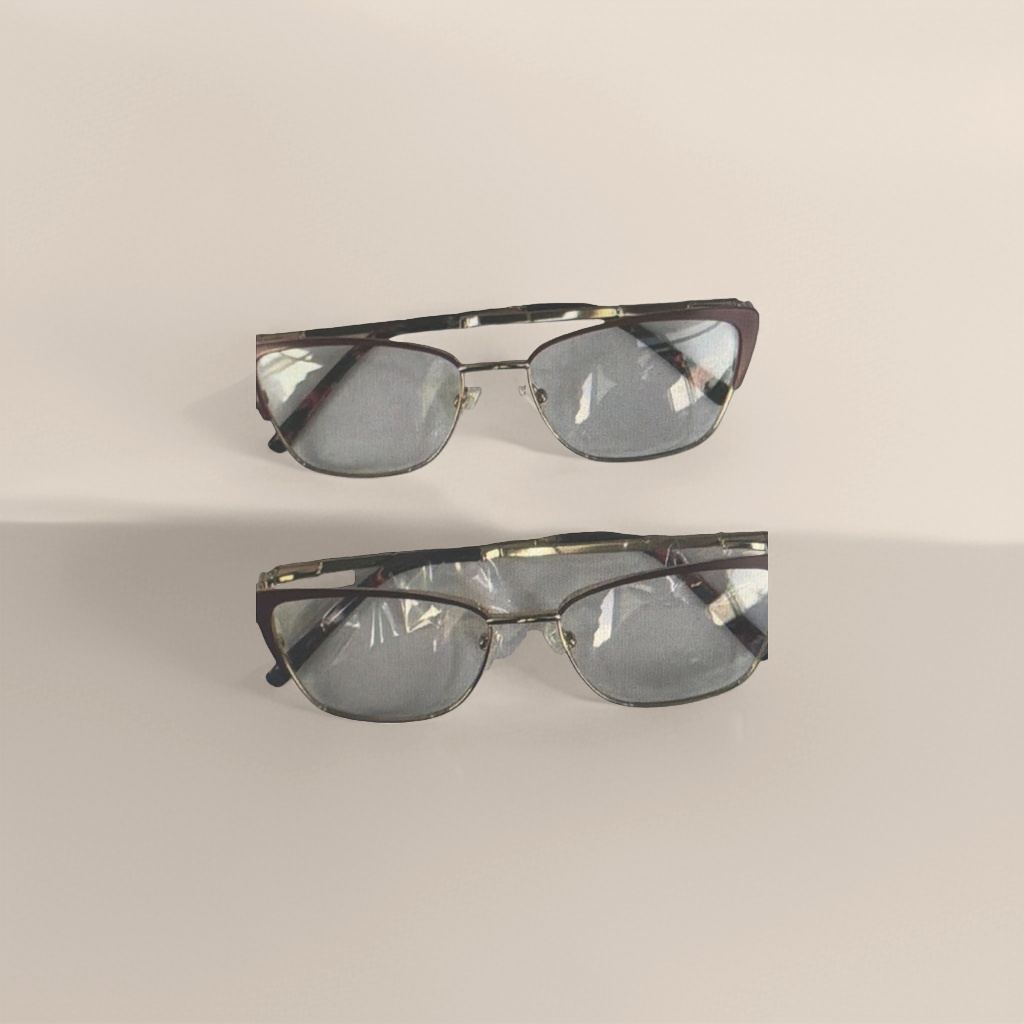 Brown metal-framed glasses, fashionable, light and anti-slip nose pads, full-frame optical frames Specification image