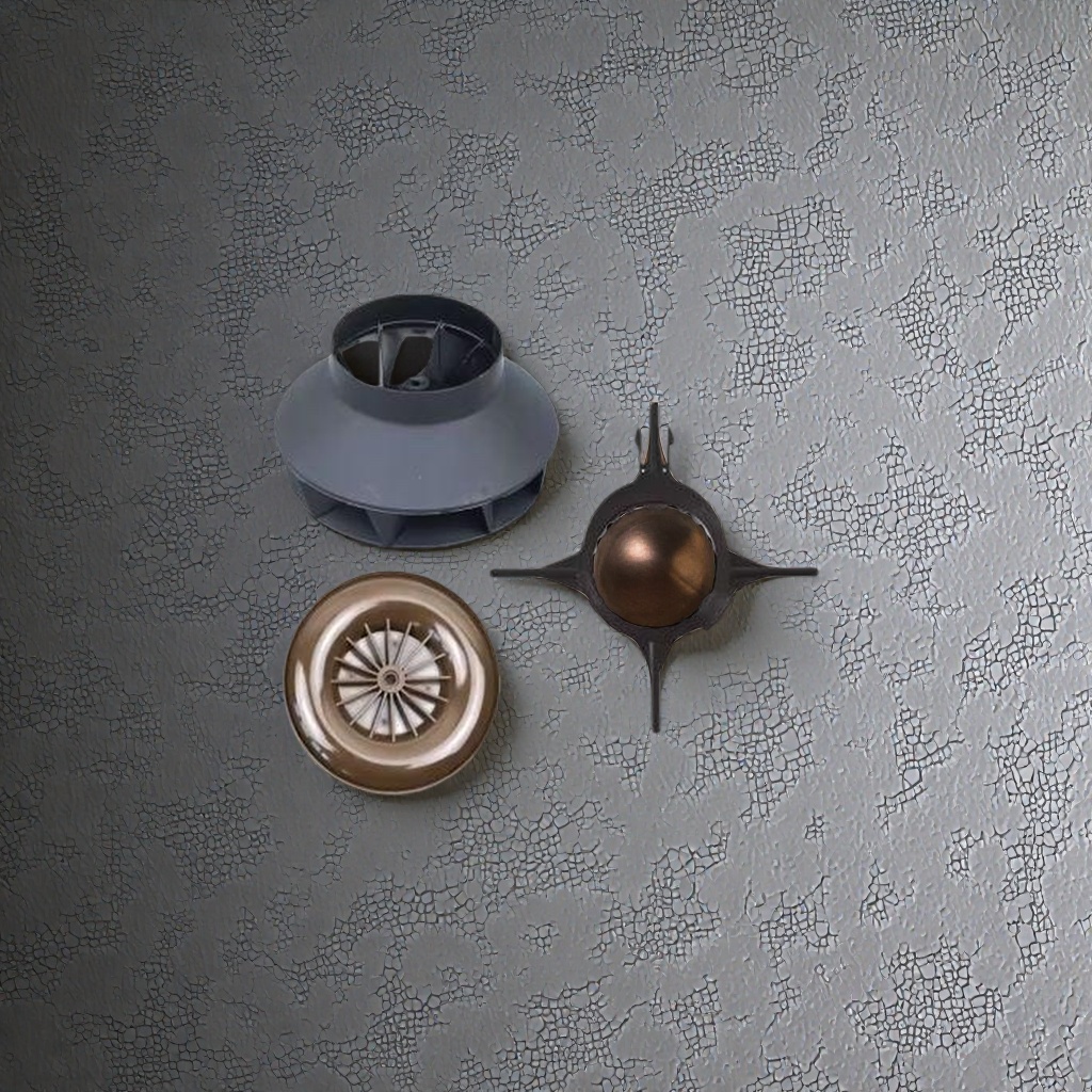 The black and brown fan impeller and bracket assembly are compatible with various models and are quiet and durable details Picture