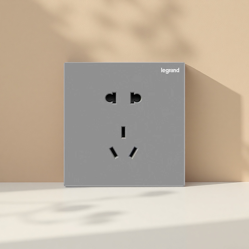 Grey socket panel, 86-type single and double-hole universal household wall switch base box with cover Specification image