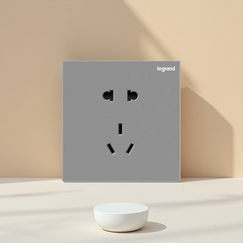 Grey socket panel, 86-type single and double-hole universal household wall switch base box with cover details Picture