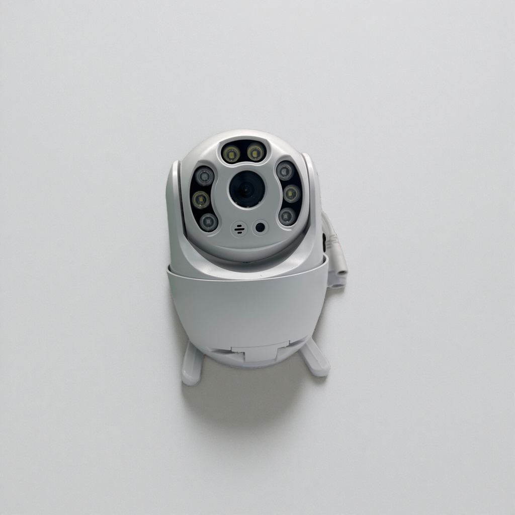 The white spherical surveillance camera features high-definition night vision and 360-degree rotation, suitable for both indoor and outdoor use details Picture
