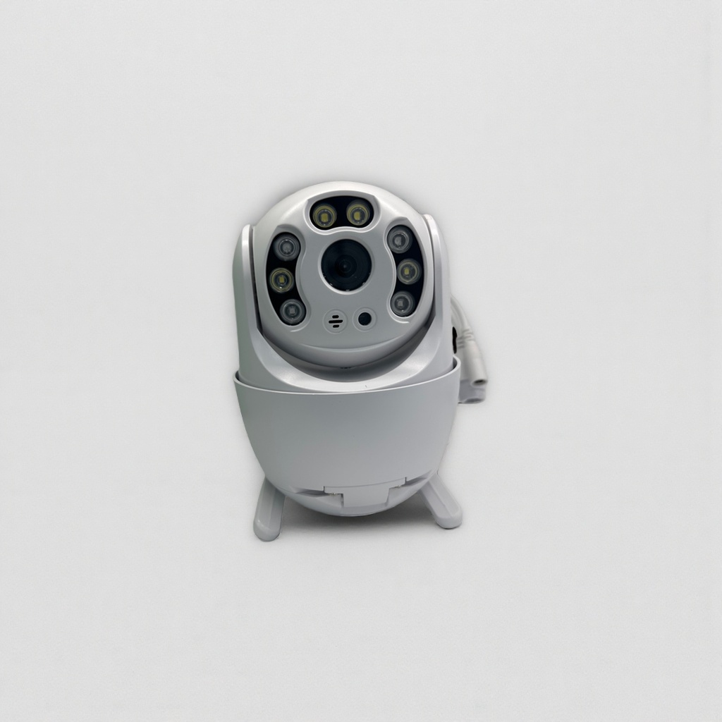 The white spherical surveillance camera features high-definition night vision and 360-degree rotation, suitable for both indoor and outdoor use Application Scenario