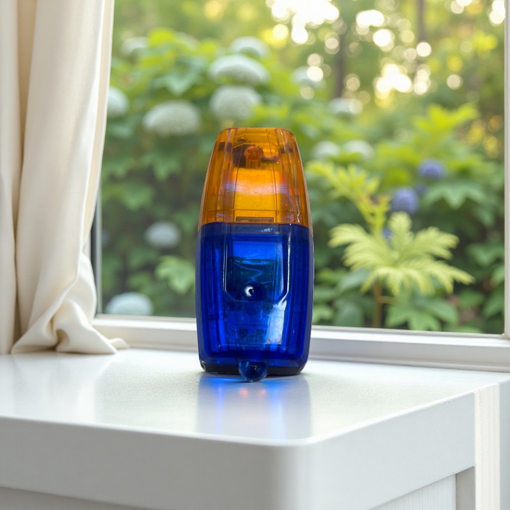 Orange and blue dual-color transparent shell traffic police shoulder lamp Specification image