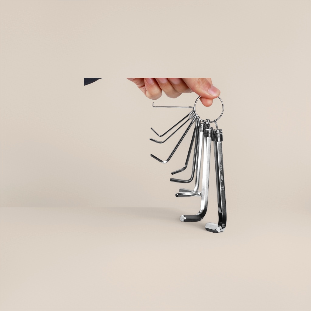 مجموعة من 24 مجموعة من مفلات السداسية الزوايا المصنوعة من المعدن Specification image