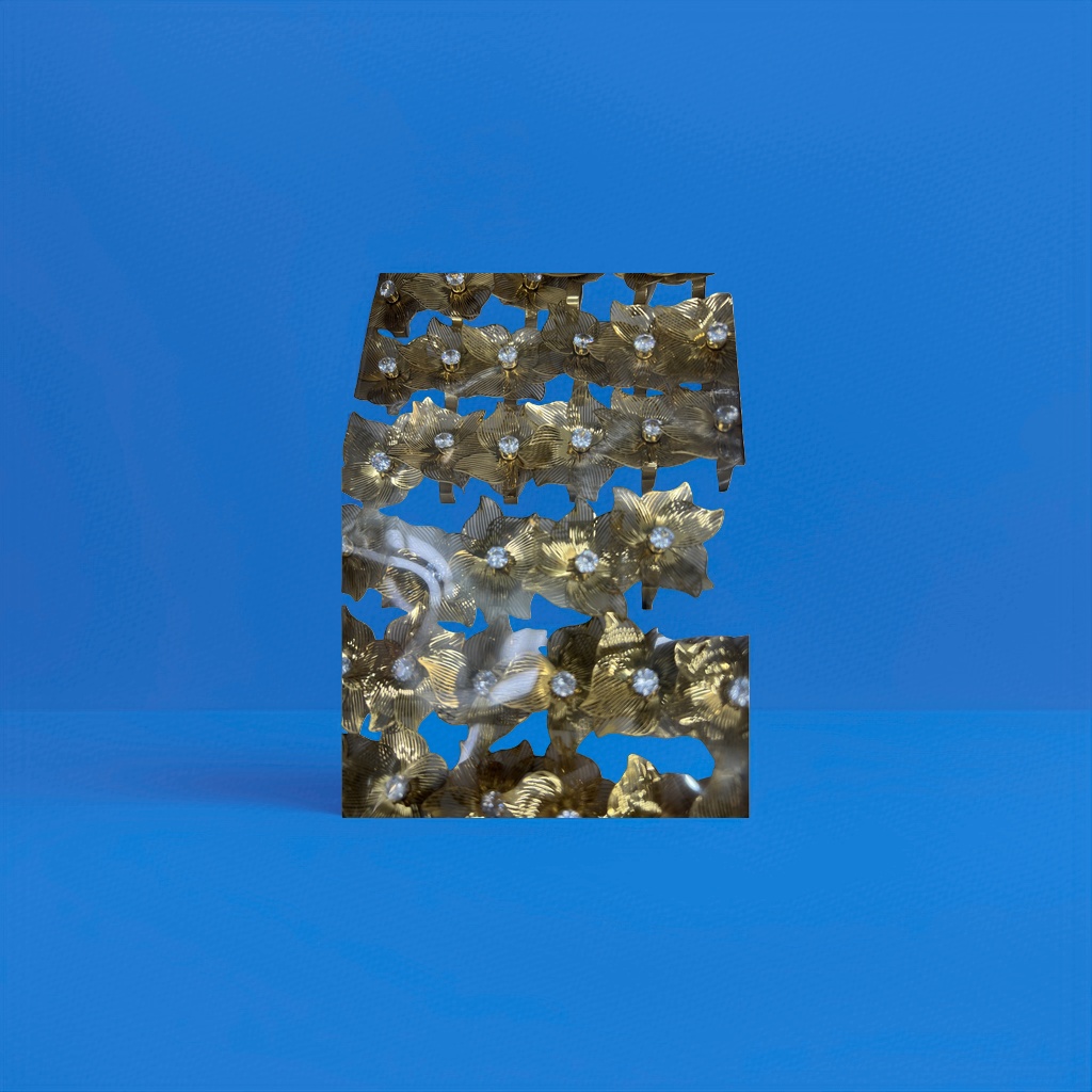 金色花朵造型饰品产品图