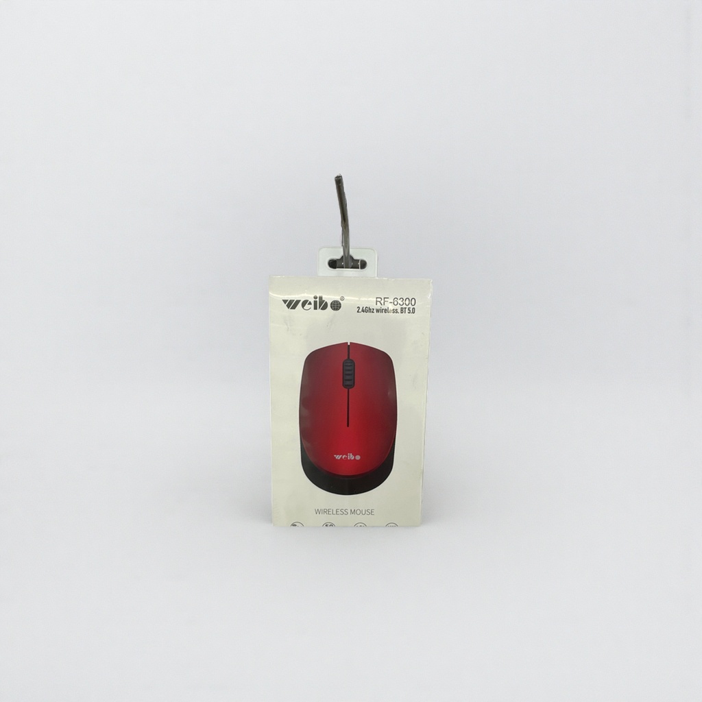 Red wireless mouse, ergonomic, silent, universal 2.4G USB receiver for office games
