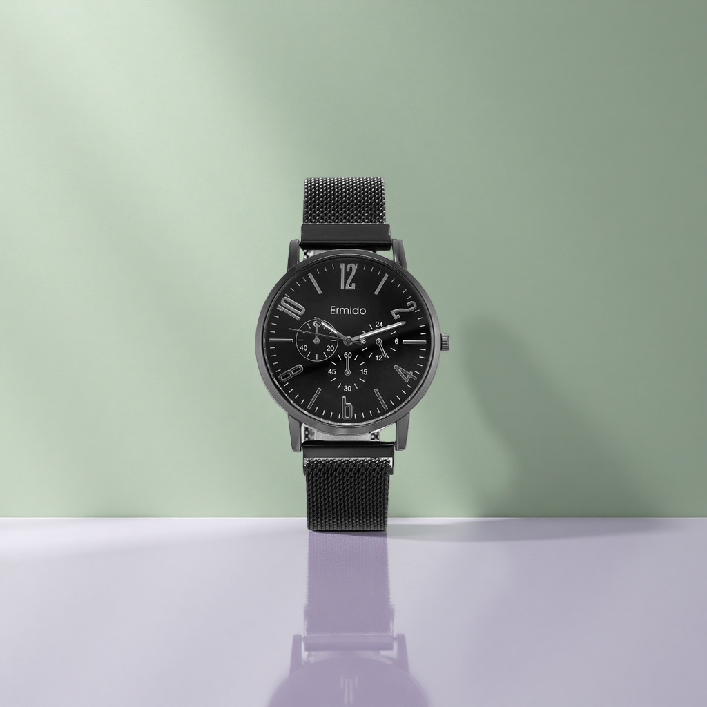 Black stainless steel strap men's waterproof and wear-resistant quartz watch for daily commuting Application Scenario