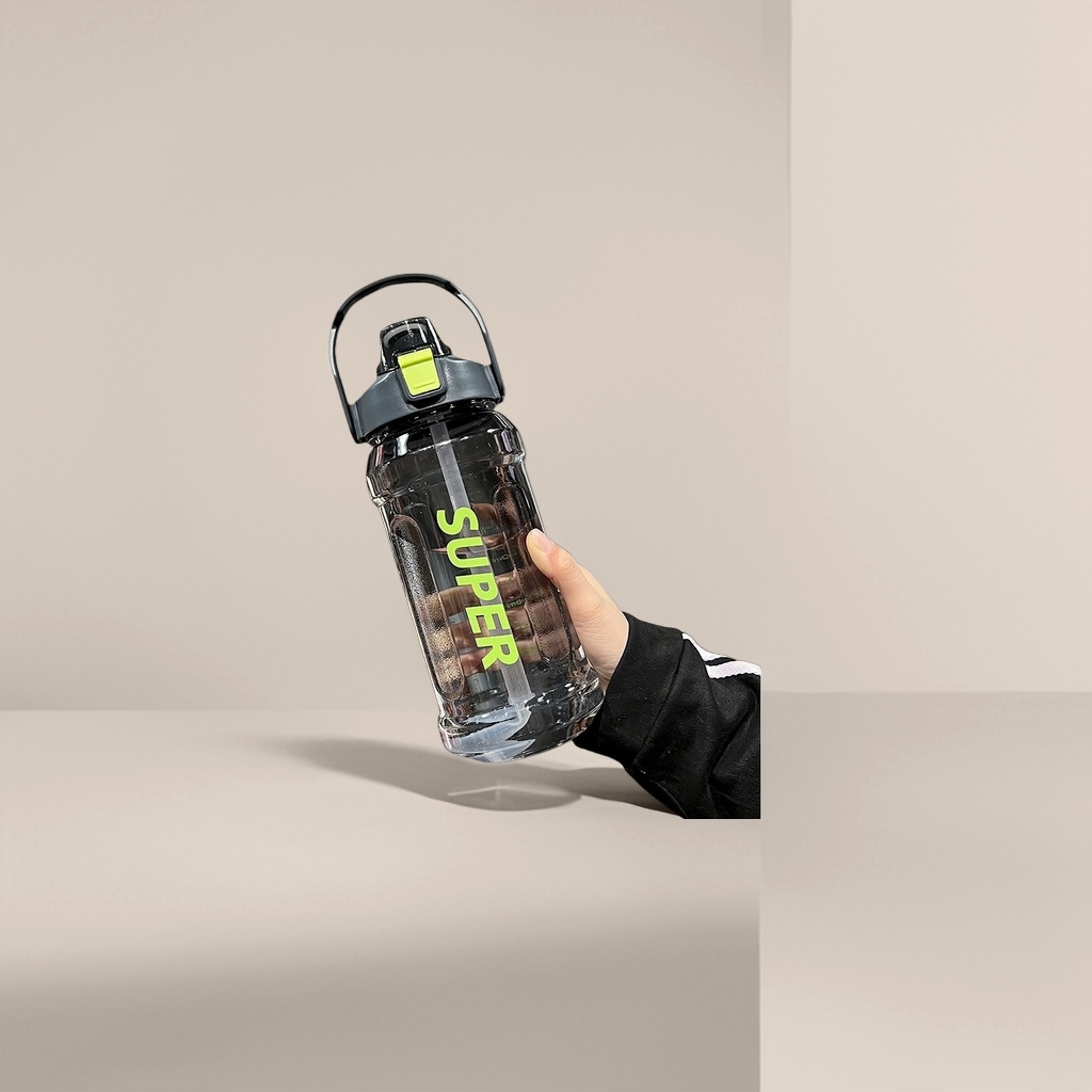 The black hand-held water cup has a large capacity for heat and cold preservation, is portable, simple and fashionable, and is suitable for both office and home use Specification image