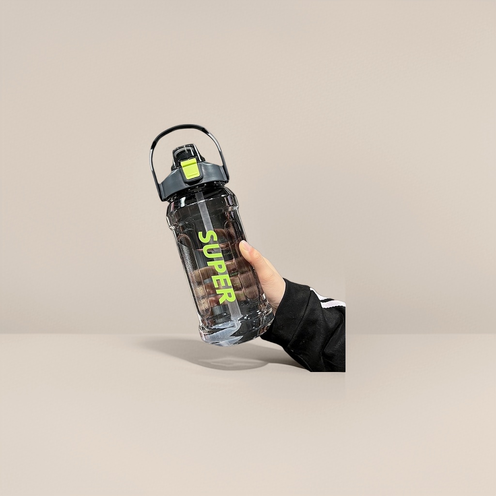 The black hand-held water cup has a large capacity for heat and cold preservation, is portable, simple and fashionable, and is suitable for both office and home use details Picture