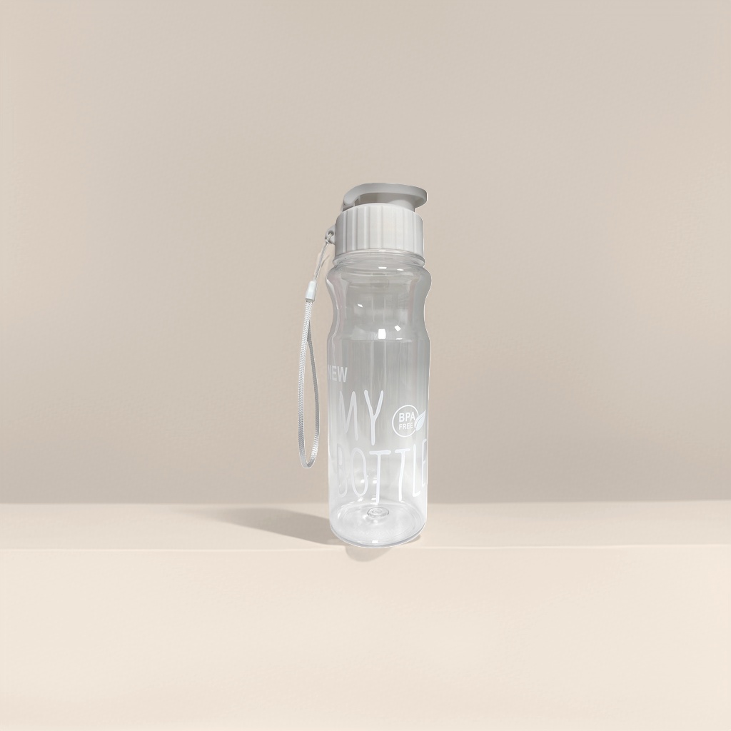 Portable sports water bottle with a transparent lid and a lanyard Application Scenario