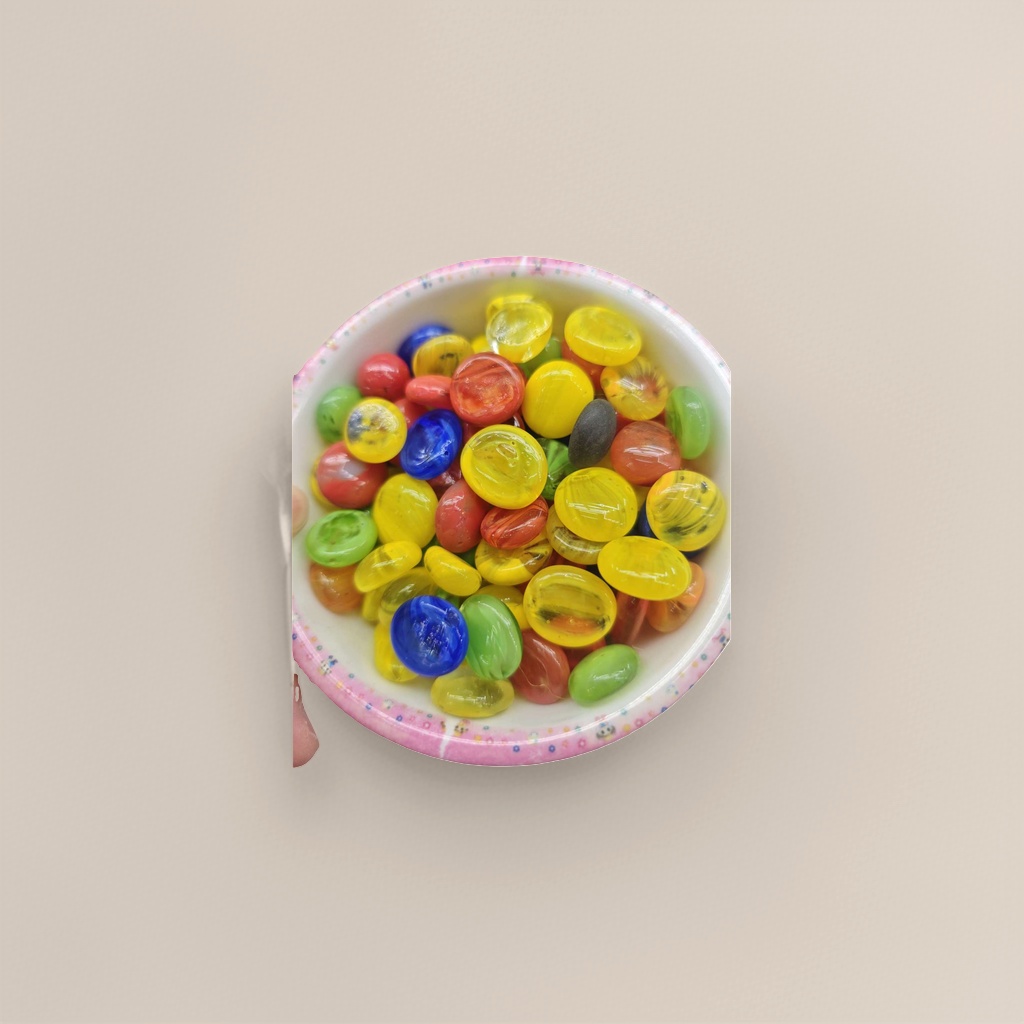 Handmade DIY colored glass beads jewelry materials: transparent gradient color round beads in bulk