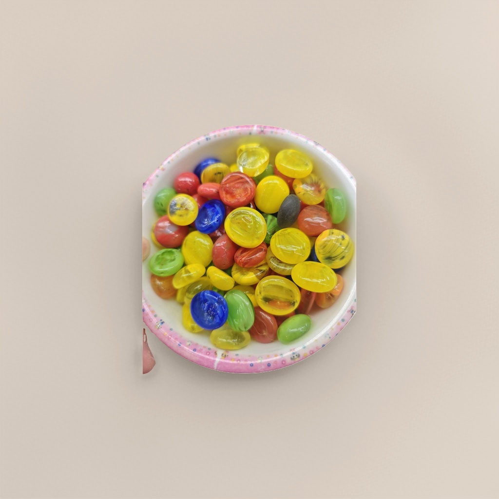 Handmade DIY colored glass beads jewelry materials: transparent gradient color round beads in bulk Specification image