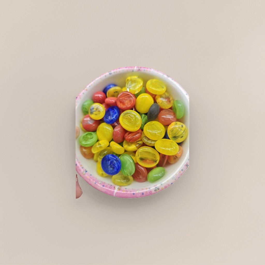 Handmade DIY colored glass beads jewelry materials: transparent gradient color round beads in bulk details Picture