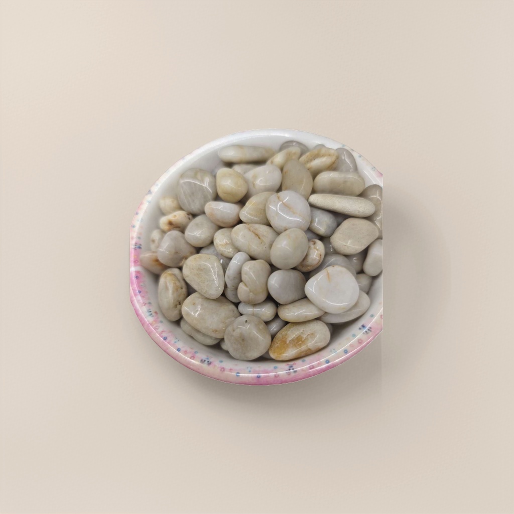 White pebbles are natural stones used for garden landscaping, courtyard paving and decoration Specification image