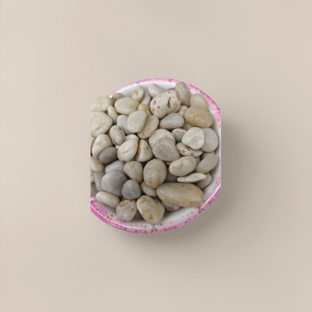 Pink lace bowl with white pebble decorative items, home creative table bonsai 1 Application Scenario