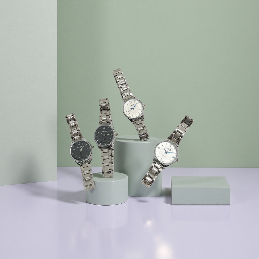Correa de metal plata reloj diario commuter waterproof cuarzo mujeres reloj fiber slim diseño
