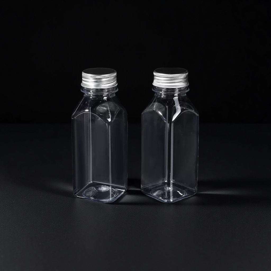 透明塑料瓶 耐高温食品级密封广口瓶 500ml 家用收纳罐