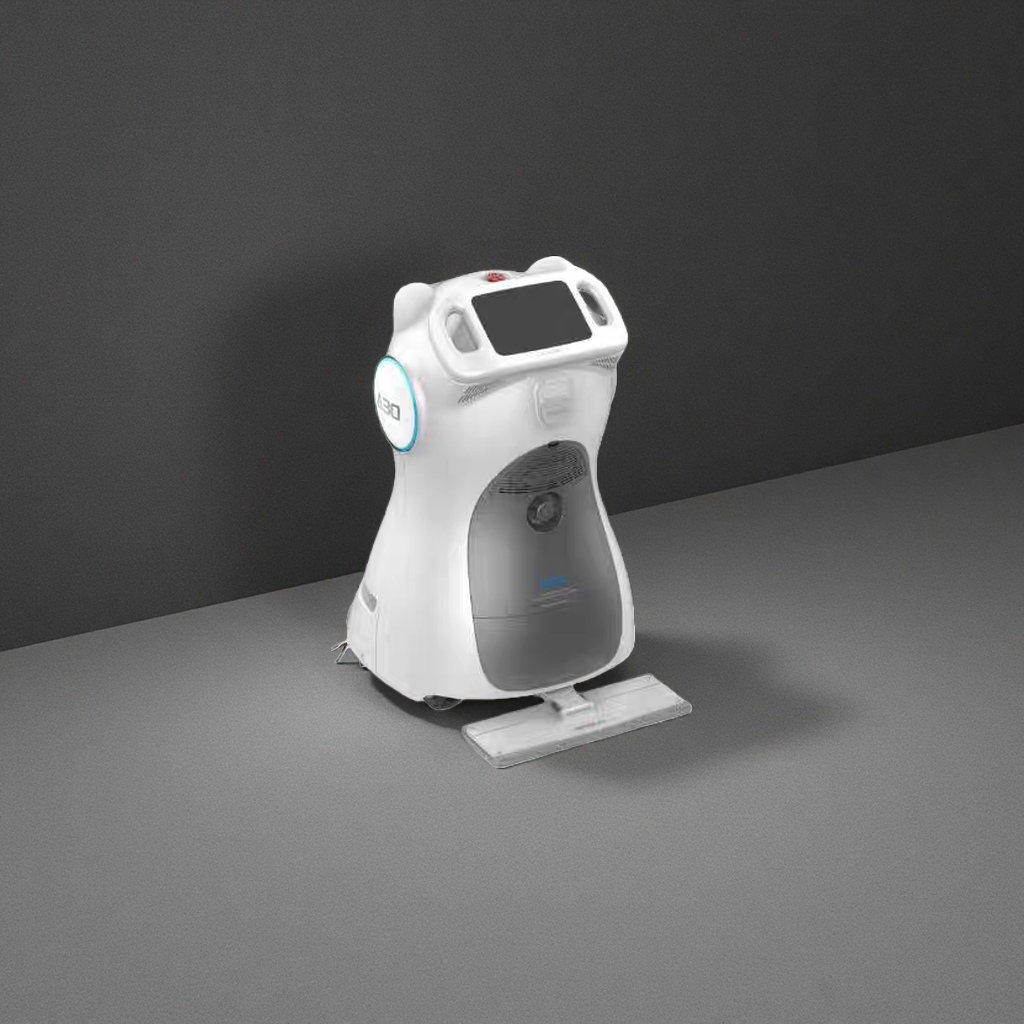 The white sweeping robot is intelligently planned and integrates suction and mopping for fully automatic household cleaning Application Scenario