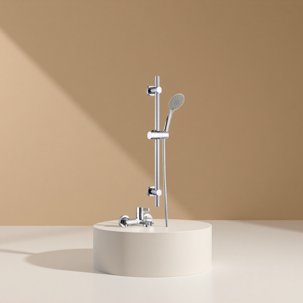 Silver shower head set, constant-temperature anti-scald, water-saving and pressure-increasing bathroom hardware set details Picture