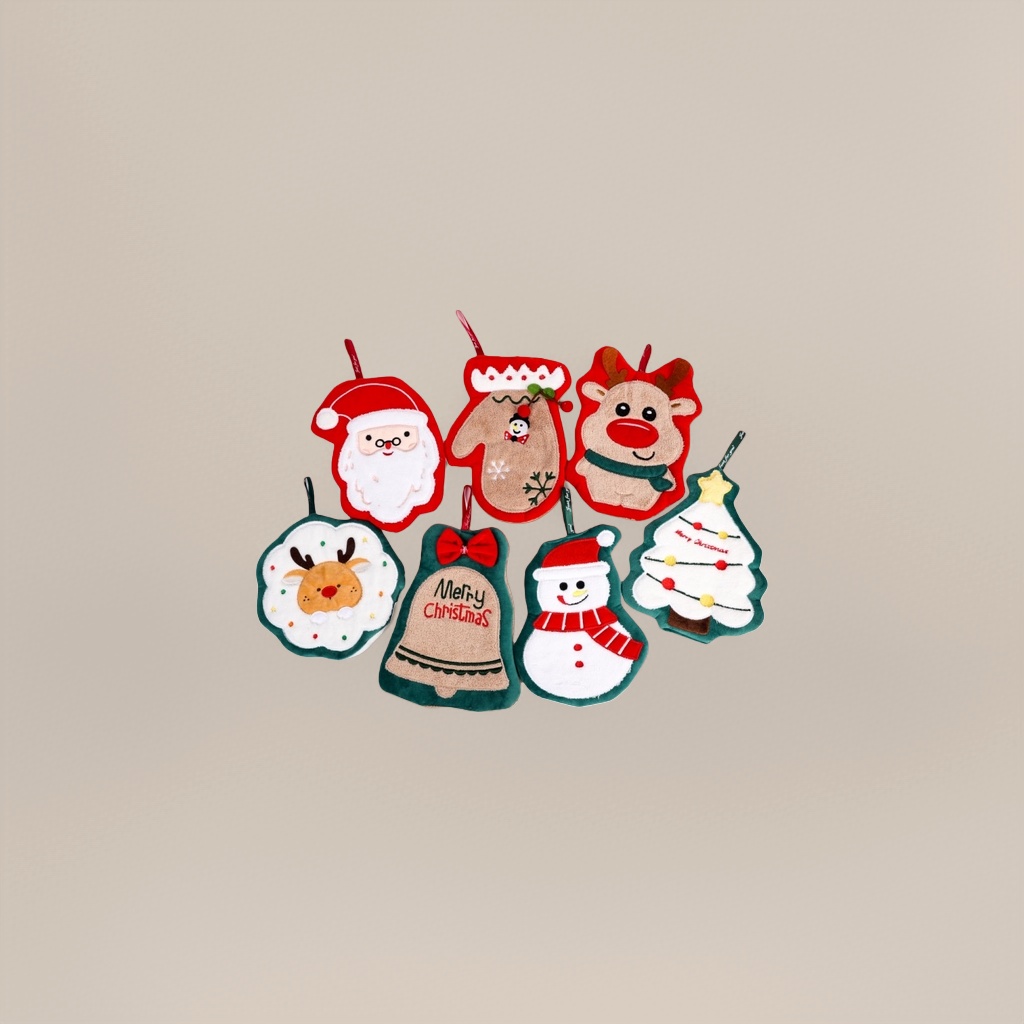 Christmas-style cartoon pure cotton hand towels and soft absorbent bath towels Specification image