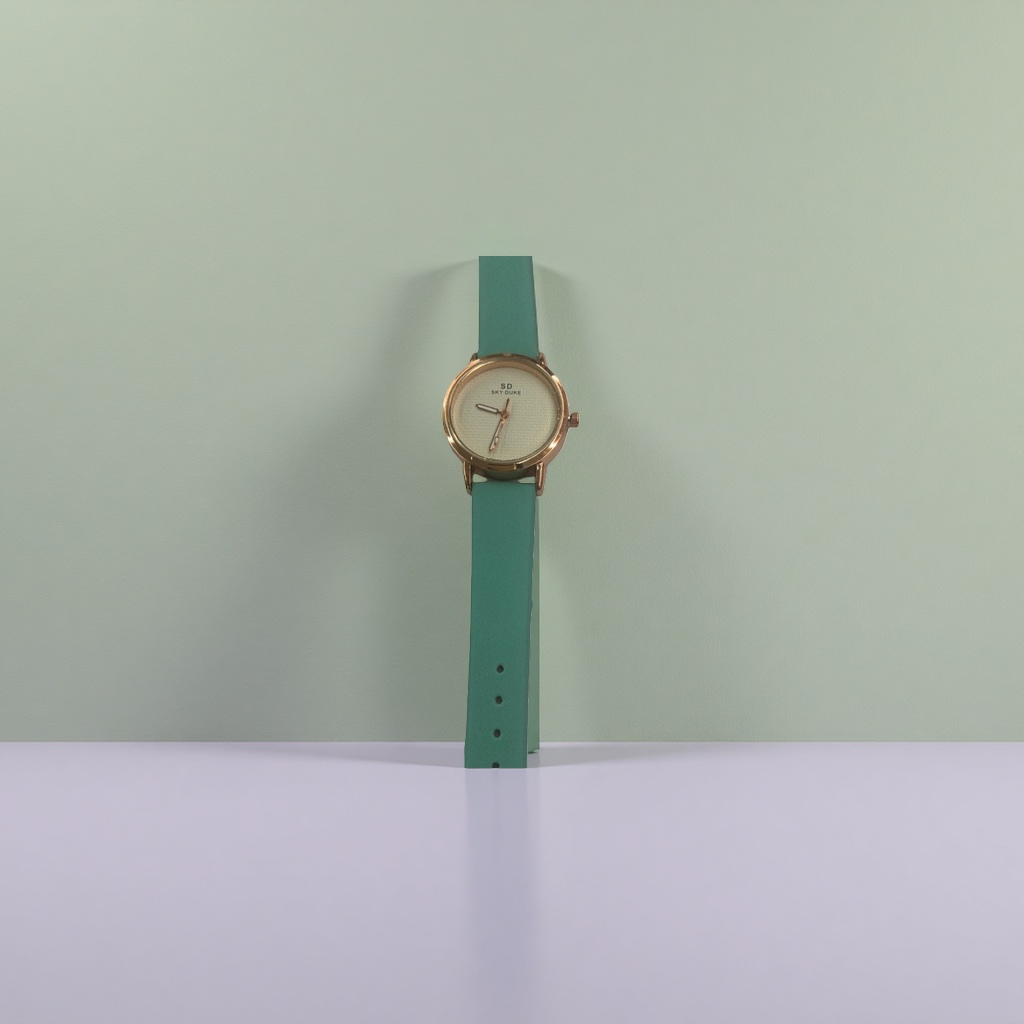 ساعة خضراء خضراء اللون الذهبي سيدة كوارتينغ Specification image