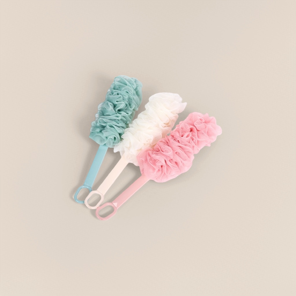 Colorful bath balls, multi-color mixed exfoliating scrub balls, soft and skin-friendly bathroom bath products Application Scenario