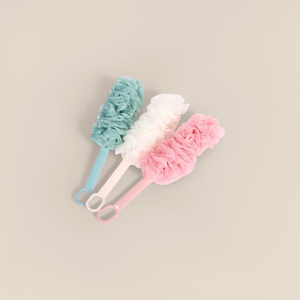 Colorful bath balls, multi-color mixed exfoliating scrub balls, soft and skin-friendly bathroom bath products Specification image