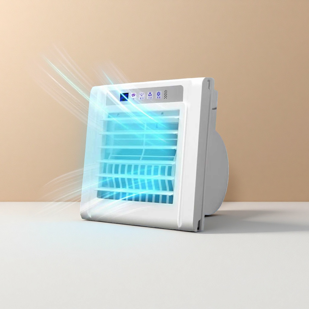 White wall-mounted air purification fan, household quiet and energy-saving circulating air