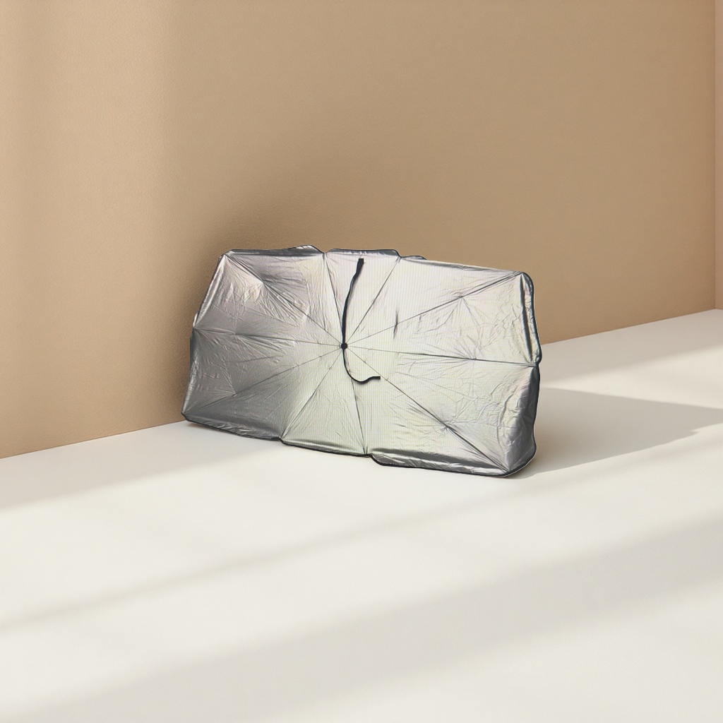 Silver reflective umbrella surface sun protection umbrella for both sunny and rainy days