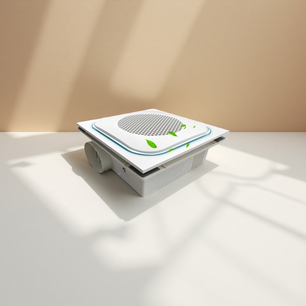 White exhaust fan, household silent wall-mounted kitchen and bathroom exhaust fan