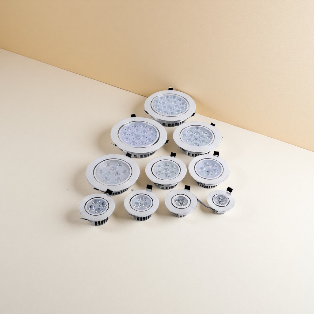 White LED downlight 3W 60-degree recessed ceiling light for living room and bedroom, energy-saving and eye-protecting Specification image