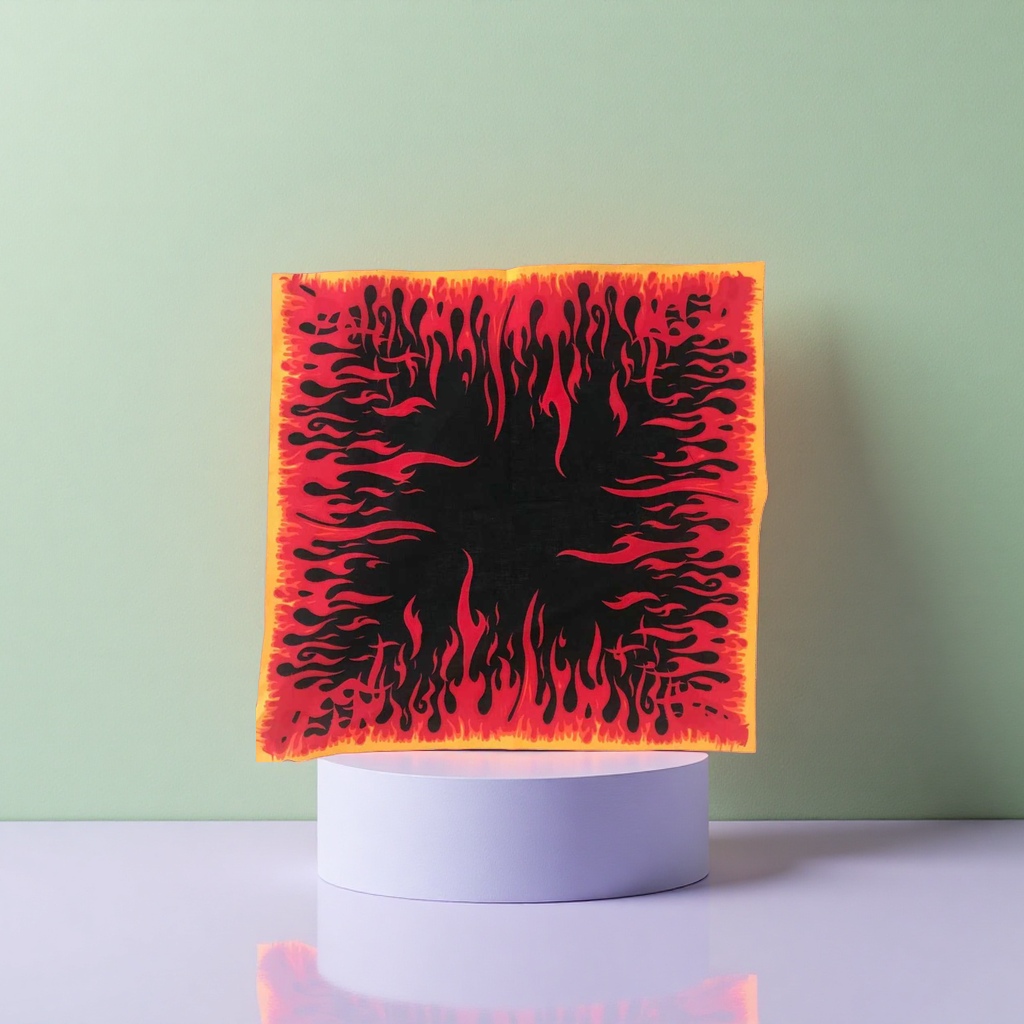 Pañuelo de fuego pañuelo de moda, turbante Specification image