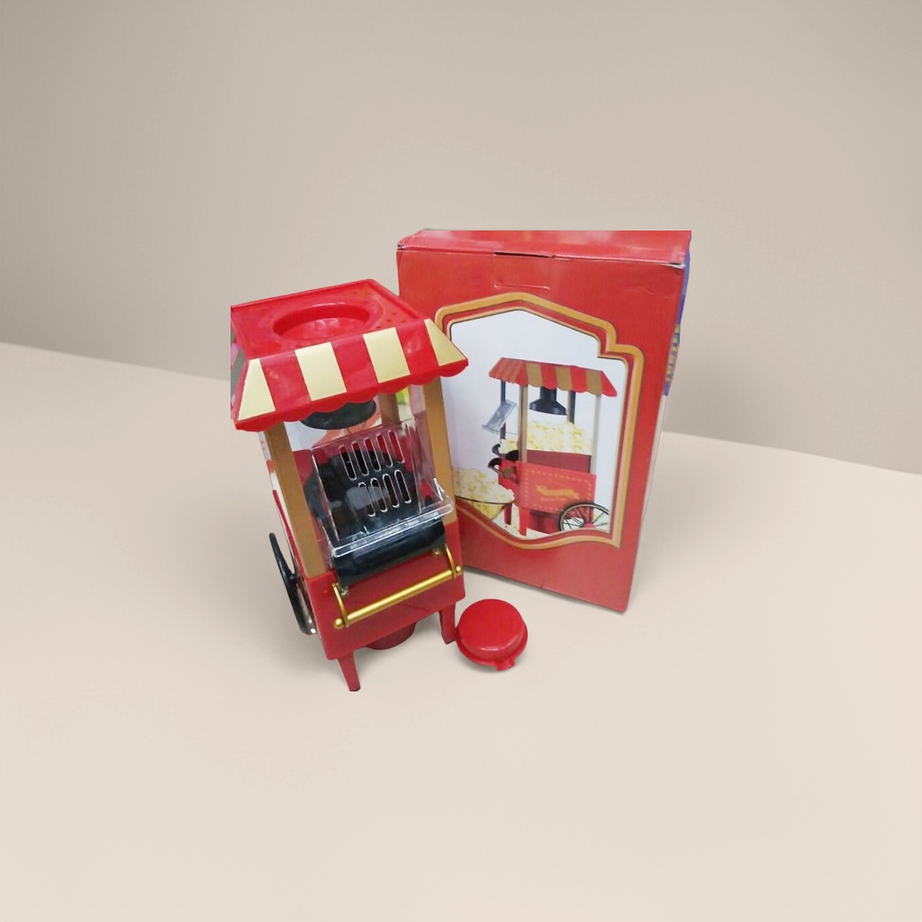 红色复古爆米花机 手摇老式 popcorn 机器 家用小型
