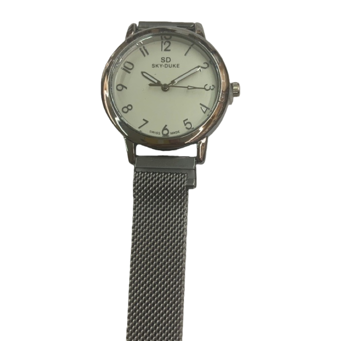 Correa de metal plata reloj moda simple negocios casual hombres mujeres universal Item Picture