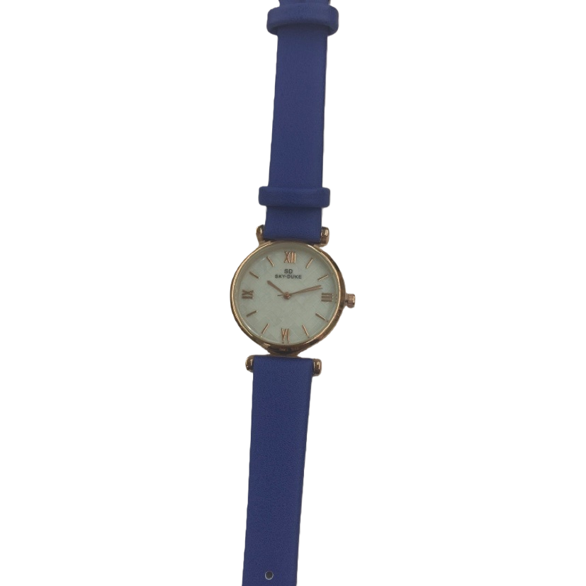 Blue strap men's quartz watch, waterproof, simple business casual wristwatch Item Picture