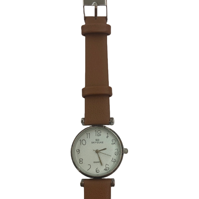 Correa marrón reloj hombre simple negocios cuarzo reloj resistente al agua y resistente correa de cuero genuino Item Picture