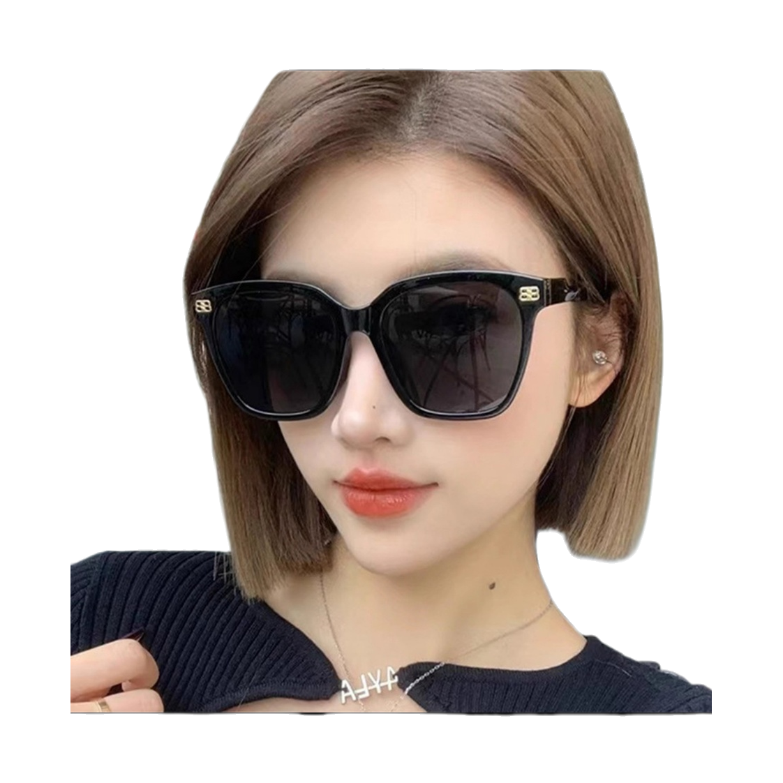 نظارات شمسية مربعة اللون، نظارات شمسية مضادة للأشعة فوق البنفسجية Item Picture