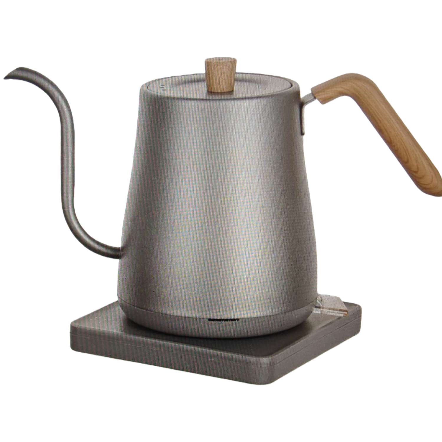 Titanium silver grey electric kettle, 1.7L large capacity, quick water boiling, household silent health care kettle Item Picture